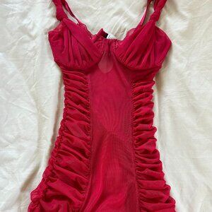 Frederick's of Hollywood Red Lace Lingerie Set ❤️🔥